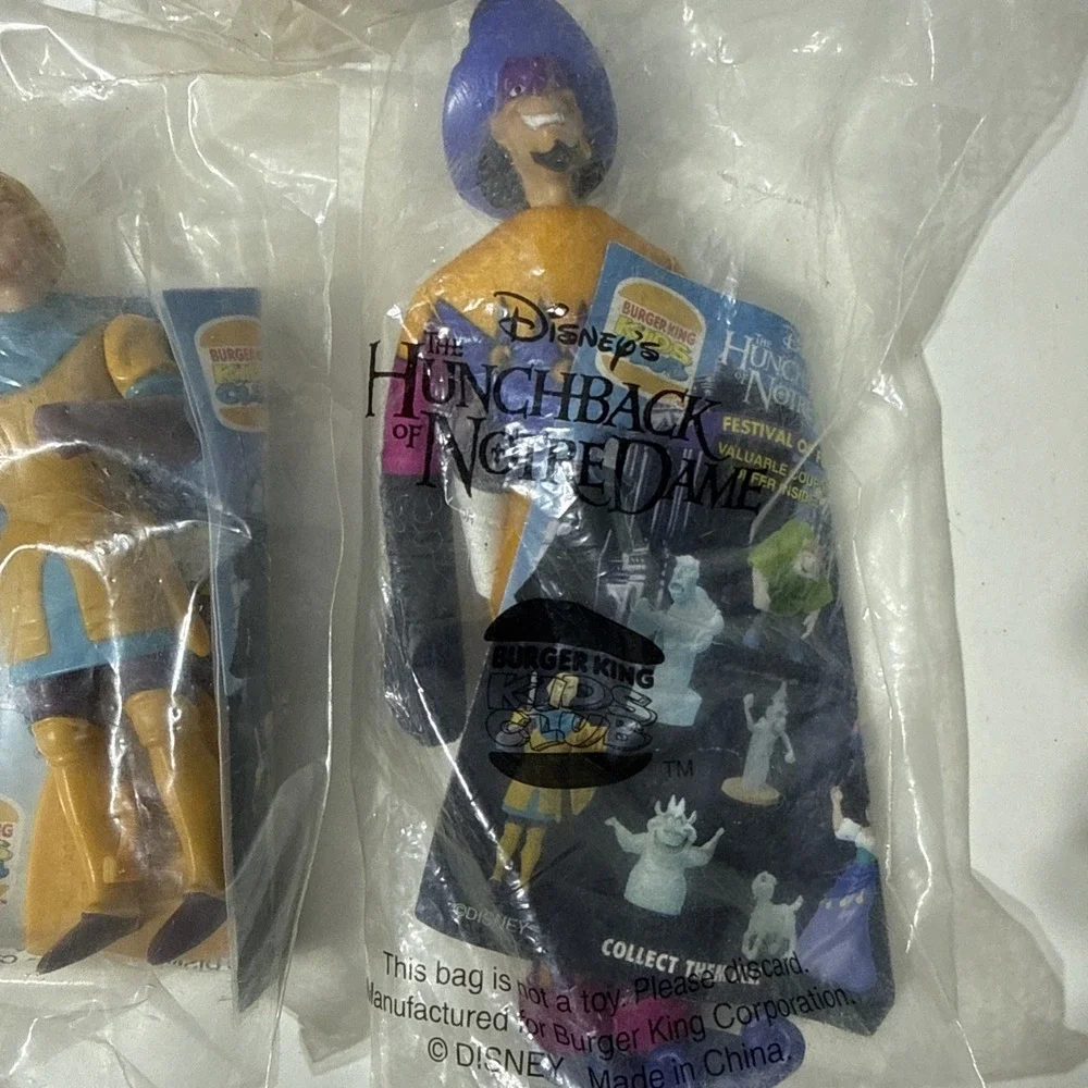 Vintage‎ 1990s Burger King Disney Hunchback of Notre Dame Figures LOT 5pc Sealed